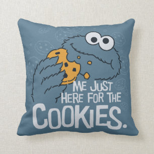 Krümelmonster Just Here for the Cookies Kissen