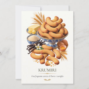 Krumiri – Vintage italienisches Dessert Einladung