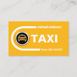 Krümmer-Zielverkehrstraßen Gelbes Taxi Visitenkarte
