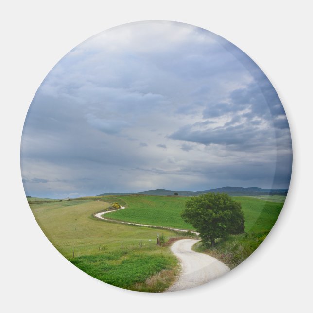 Krümmte Straße zu einem runden Zielmagnet Magnet (Vorne)