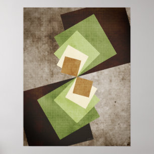 Krümmung eines Quadrats Poster