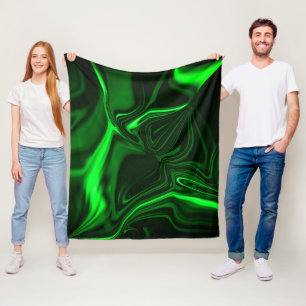 Krümmungen oder Wellen grün metallisch, tief dunke Fleecedecke