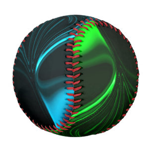 Krümmungen und Falten grün vernickelt in dunklem F Baseball