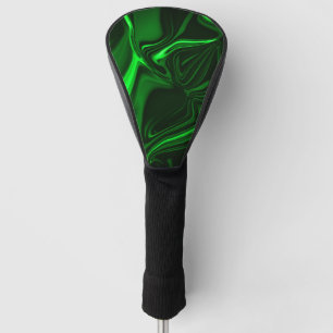 Krümmungen und Falten grün vernickelt in dunklem Golf Headcover