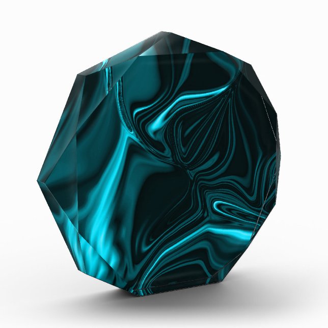 Krümmungen und Wellen Himmel blau oder cyan, dunke Fotoblock (Links)