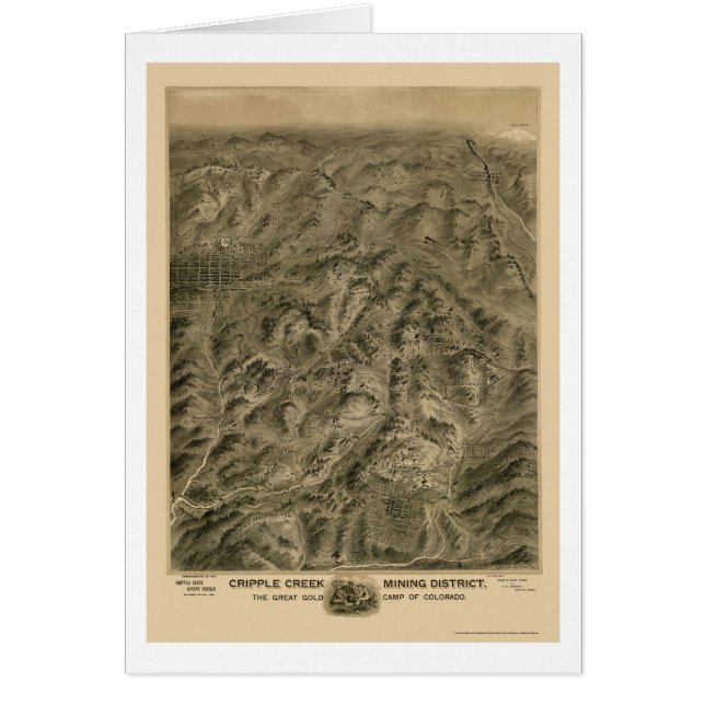 Krüppel-Nebenfluss, panoramische Karte Co - 1895 (Vorne)