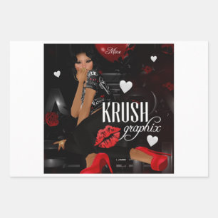 Krush Graphix von Ahsek Novel Gift Wrap 3 Geschenkpapier Set
