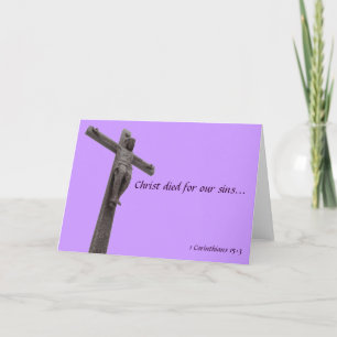 Kruzifix Christus starb für unsere Sünden II Feiertagskarte