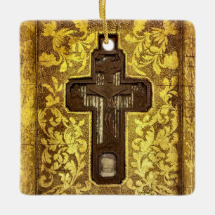 Kruzifix mit Reliquien von Heiligen Orthodoxe Ikon Keramikornament