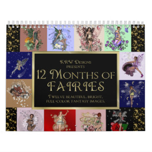 KRW 12 mois du calendrier 2011 de fées