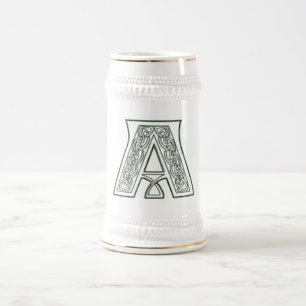 KRW - A - Keltisches Monogramm Stein Bierglas