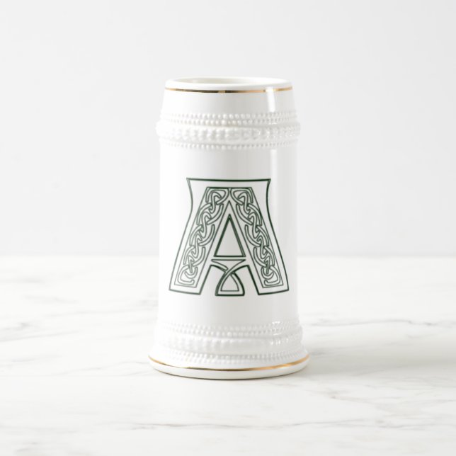 KRW - A - Keltisches Monogramm Stein Bierglas (Mittel)