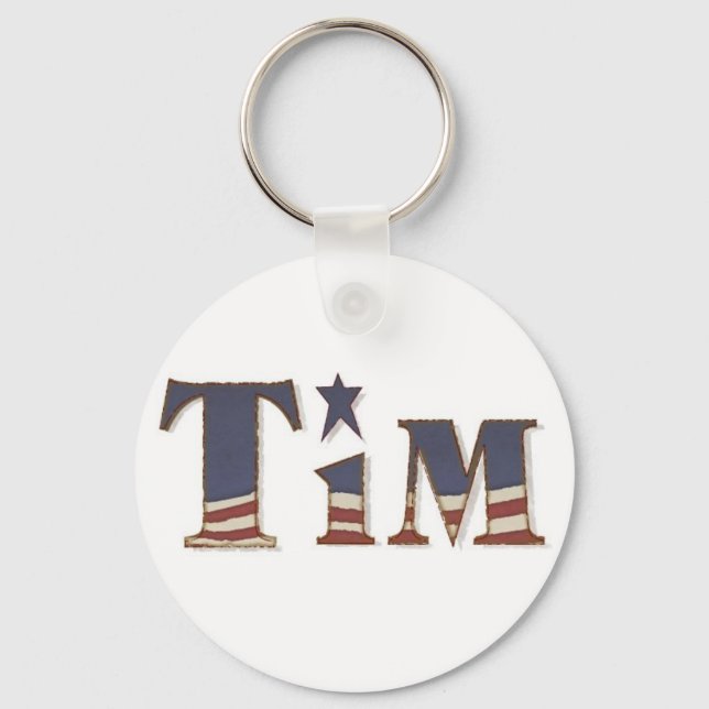 KRW Americana Name Schlüsselanhänger - Tim (Vorderseite)