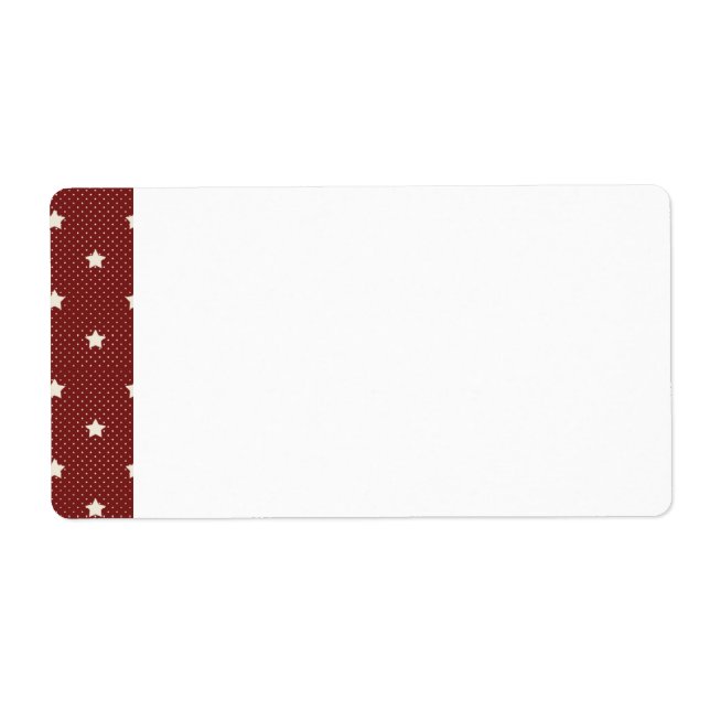 KRW Americana Red Star Blank Étiquette de livraiso (Devant)