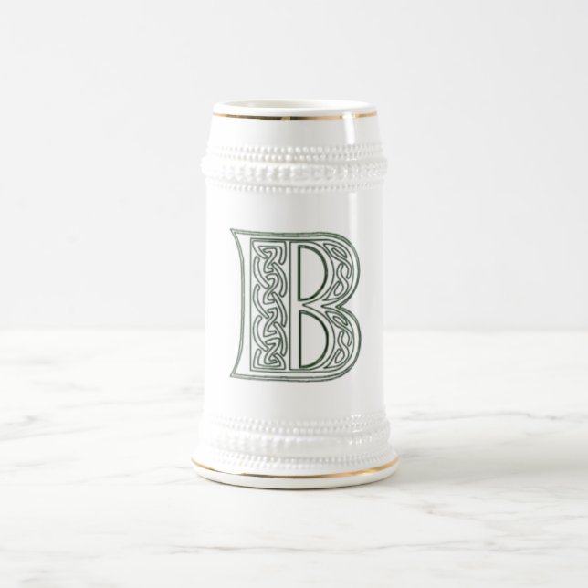 KRW - B - Keltisches Monogramm Stein Bierglas (Mittel)