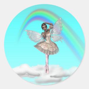 KRW Ballerina Fee Runder Aufkleber