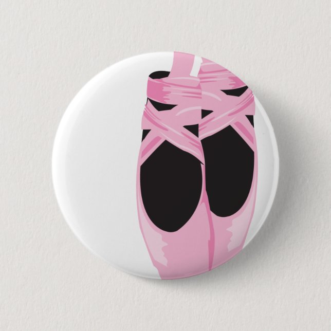 KRW-Ballerina-Rosen-Tanz-Knopf Button (Vorderseite)