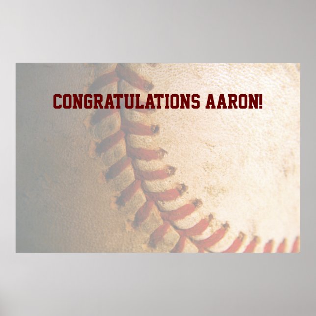 KRW Baseball Bar Mitzvah Autograph Keepake Poster (Vorne)