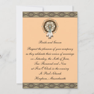 KRW Border Dreamcatcher Custom Wedding Einladung