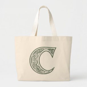 KRW - C - Keltische mit Monogramm Taschen-Tasche Jumbo Stoffbeutel