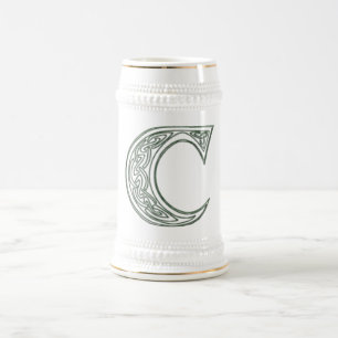 KRW - C - Keltischer mit Monogramm Stein Bierglas