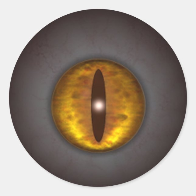 KRW Cat's Eye Creepy Halloween Runder Aufkleber (Vorderseite)