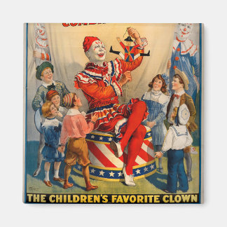 KRW Circus Clown Vintag Magnet