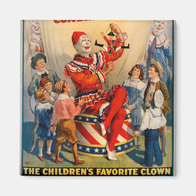 KRW Circus Clown Vintag Magnet (Vorne)
