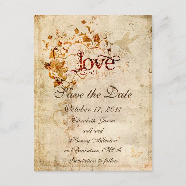 KRW Corinthians Liebe ist Save the Date Postkarte (Vorderseite)