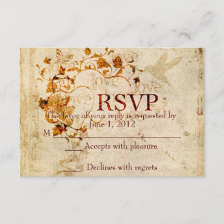 KRW Corinthians Liebe ist: Wedding RSVP Ecru Karte