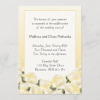 KRW Creme Rose Custom Vow Renewal Einladung