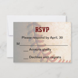KRW Custom Baseball Bar Mitzvah RSVP Card