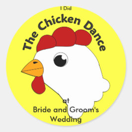 KRW Custom Funny Chicken Dance Wedding Runder Aufkleber