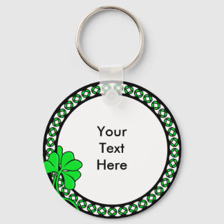 KRW Custom Irish Kleeblatt Circle Schlüsselanhänger
