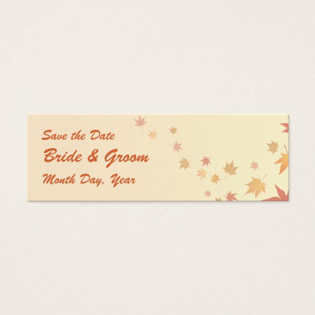 KRW Custom Save the Date Herbstlaubs Wedding (Vorderseite)