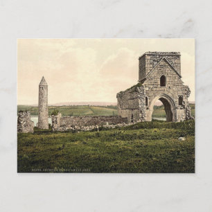 KRW Devenish Island Ruinen Irland Vintage Postkart Postkarte