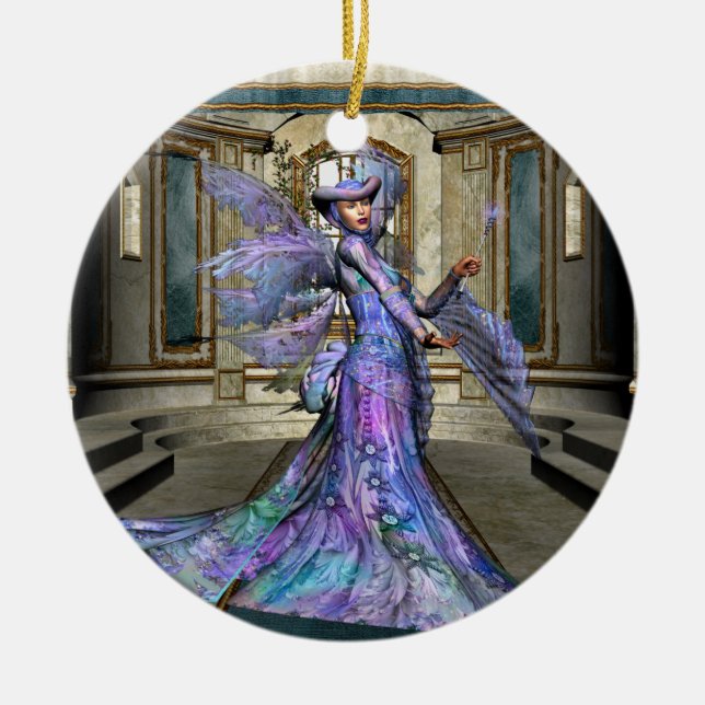 KRW die feenhafte Patin-Fantasie-Verzierung Keramik Ornament (Vorne)