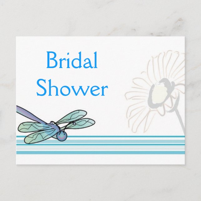 KRW Dragonfly Custom Bridal Dusche Einladung (Vorderseite)