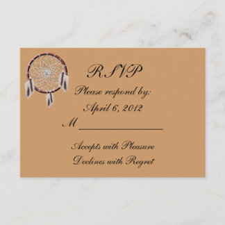 KRW Dreamcatcher National American Wedding RSVP Karte