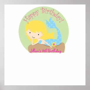 KRW Fun Lil Mermaid Anniversaire Autographe Poster