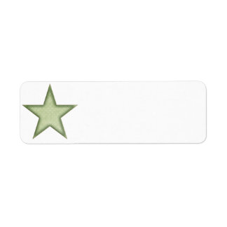 KRW Green Christmas Star Small Blank Label
