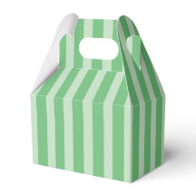KRW Green Stripe Gable Favor Box