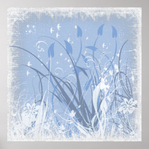 KRW Grunge Blue Take 2 Poster