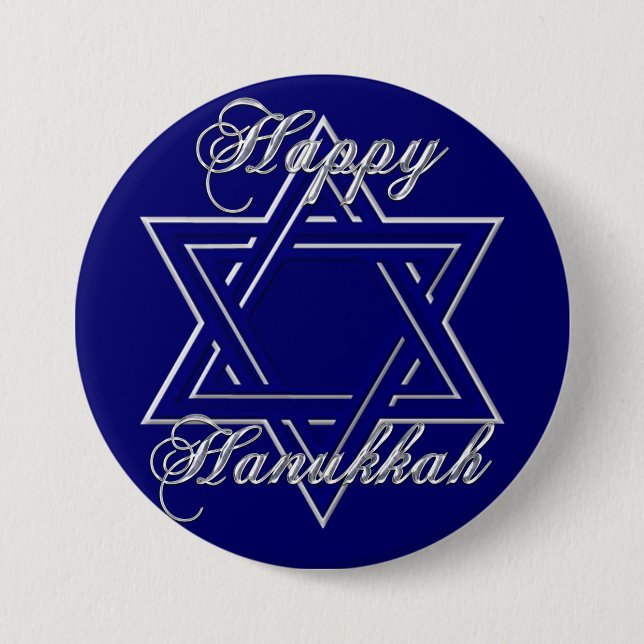 KRW Happy Hanukkah Star von David Button (Vorderseite)