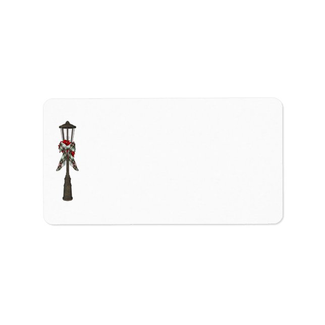 KRW Holiday Lamp Post Address Blank Label Adressaufkleber (Vorne)