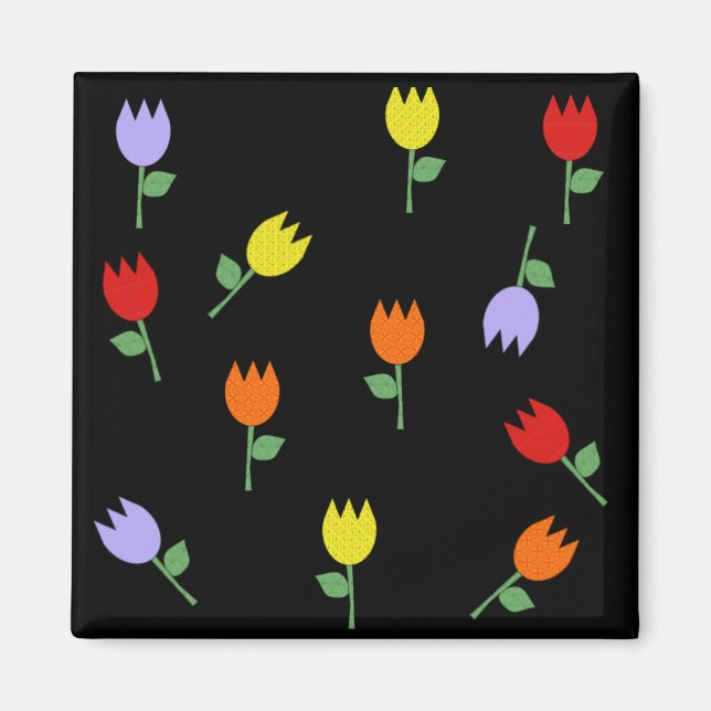 KRW Hübsch Tulips Magnet (Vorne)