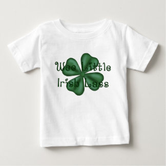 KRW kleines kleines irisches Lass-Kleeblatt Baby T-shirt