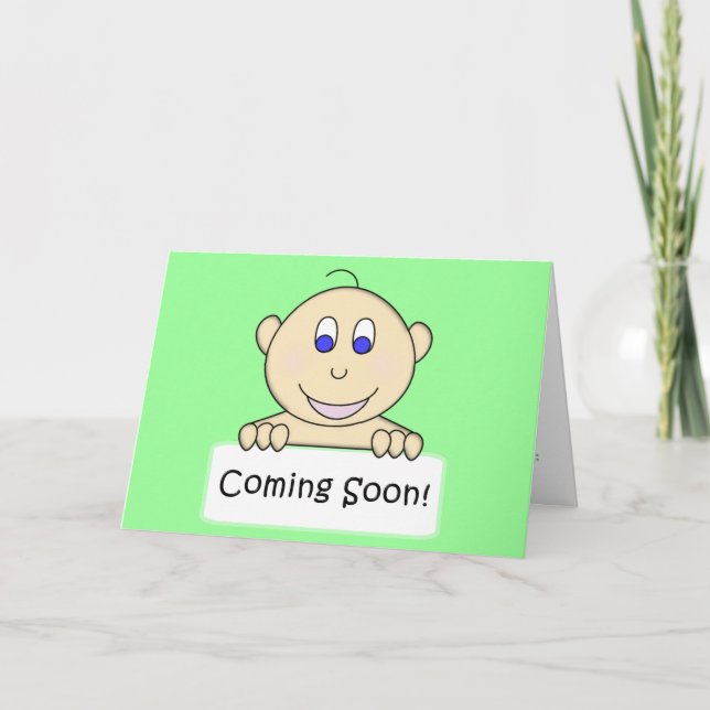 KRW kommt bald neutrale Babydusche Einladung (Vorderseite)