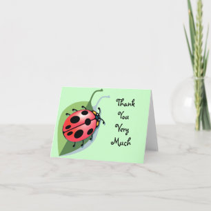 KRW Lady Bug Thank You Notes Dankeskarte