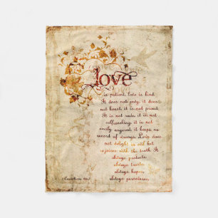 KRW-Liebe ist Korinther-Bibel-Zitat-Decke Fleecedecke